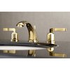 Kingston Brass KB8962EFL 8" Widespread Bathroom Faucet, Polished Brass KB8962EFL